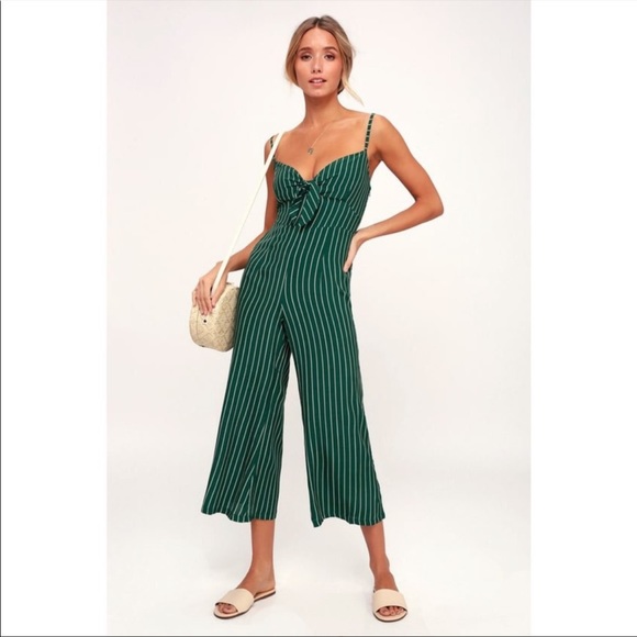 Faithfull the Brand Pants - Faithful the Brand Presley green stripe jumpsuit